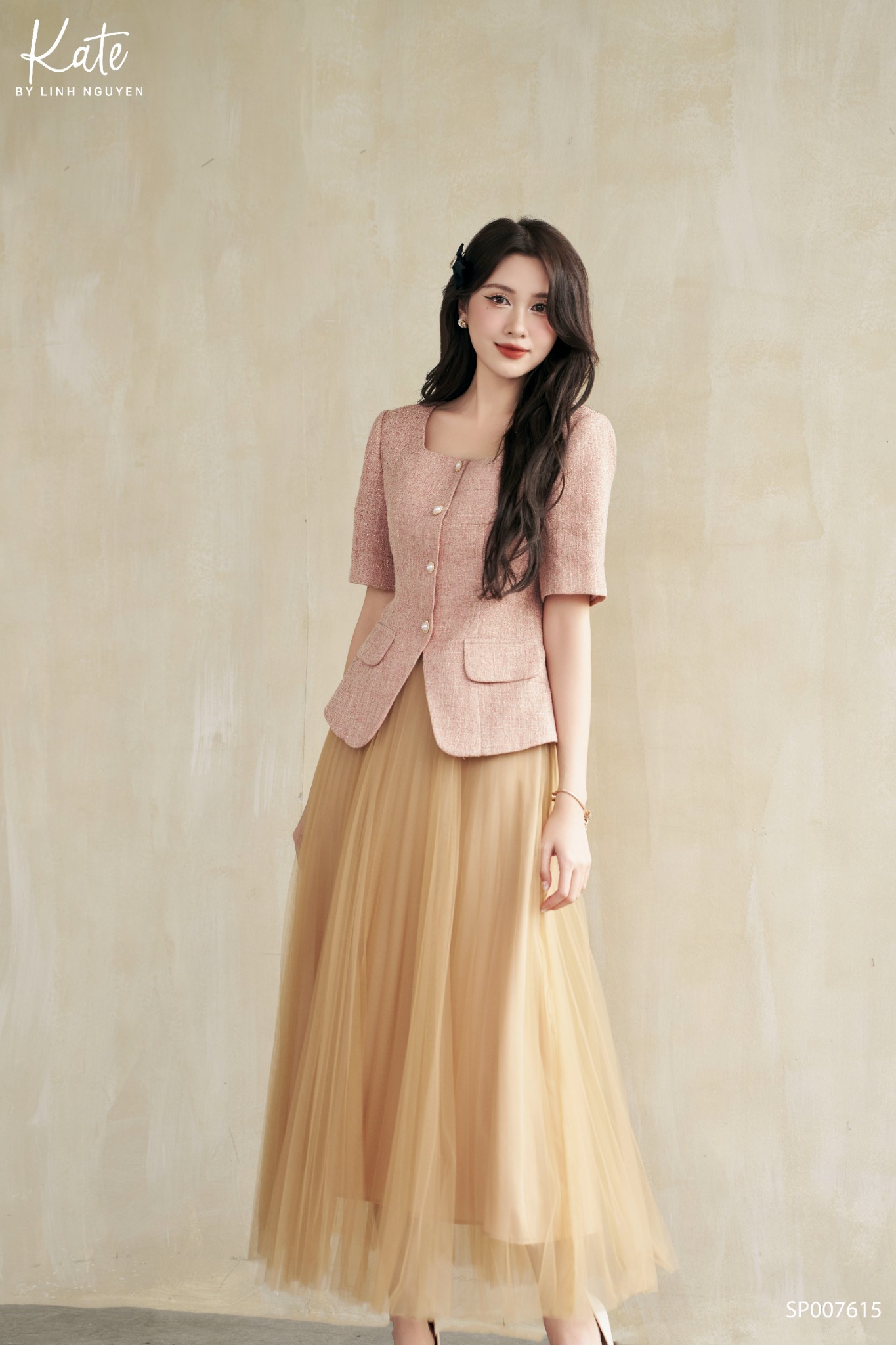 Chân váy Yule Midi Skirt - Be