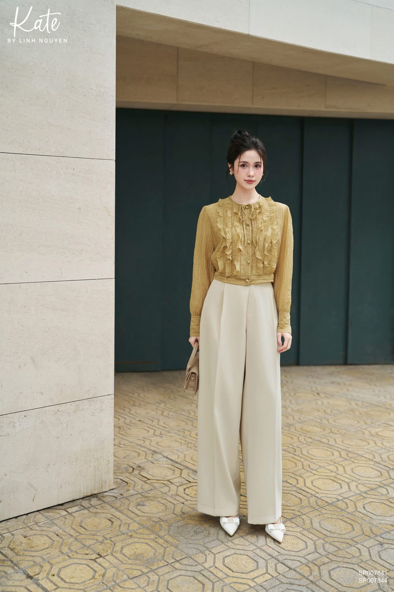 Áo - Calla shirt - Vàng mù tạt