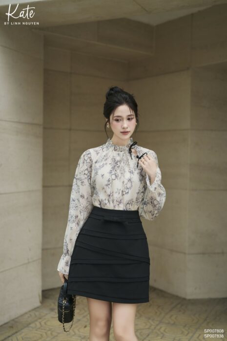 Áo - Floral shirt - Tơ vân in hoa