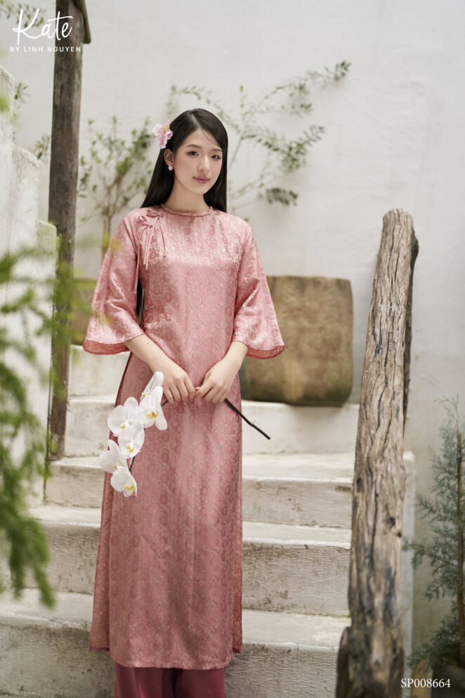 Set Áo dài Hồng Liên