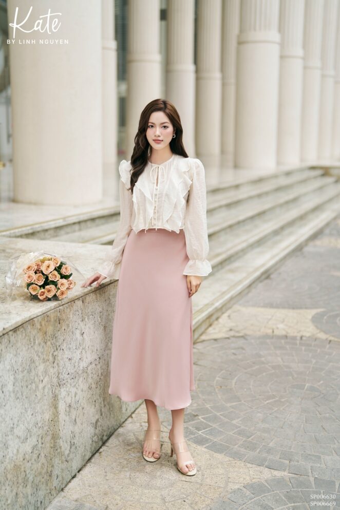 Chân váy Poil Skirt – Hồng Pastel