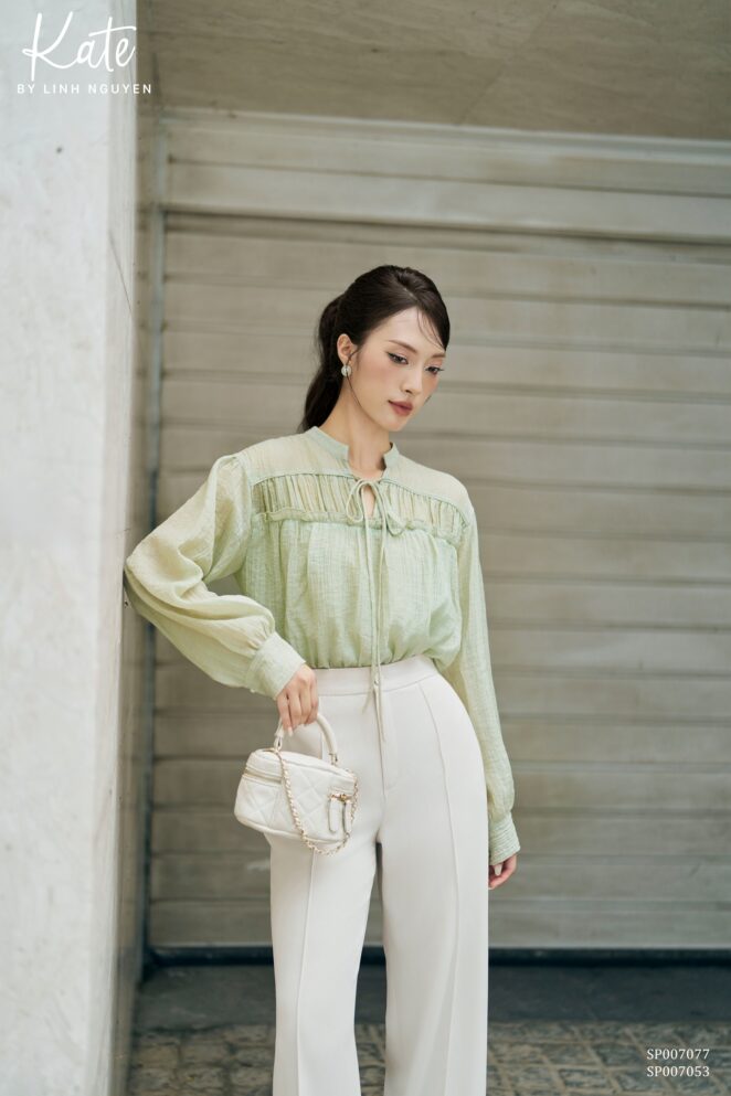 Áo Vivian Shirt – xanh mint