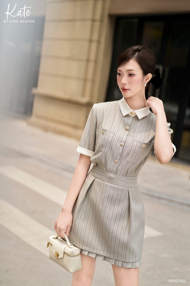 Set bộ – Gri Set – Begie kẻ