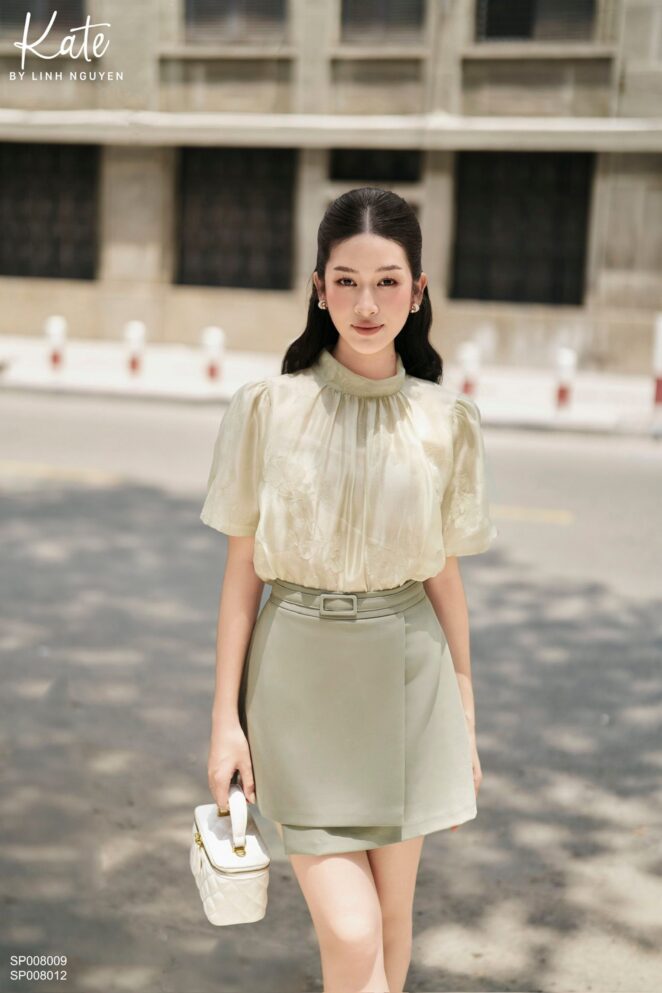 Áo – Rosy blouse – Xanh nhạt