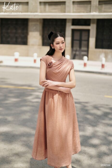 Váy - Merrie Dress - Hồng vỏ đỗ