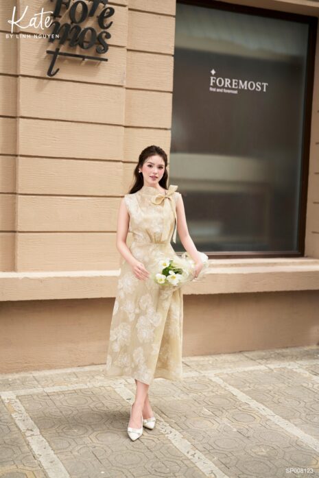 Váy - Celi Dress - Be hoa trắng