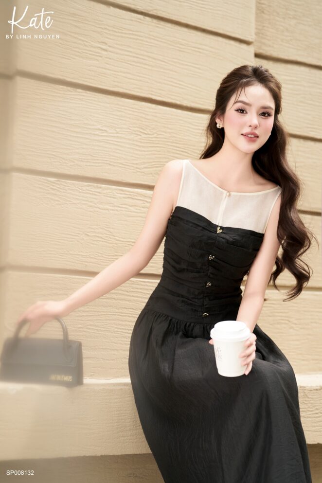 Váy – Raven Dress – Đen phối kem