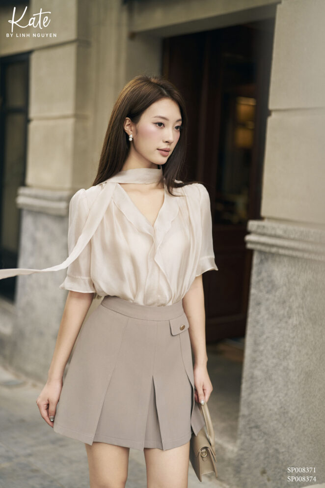 Áo – Fency shirt – Hồng Pastel