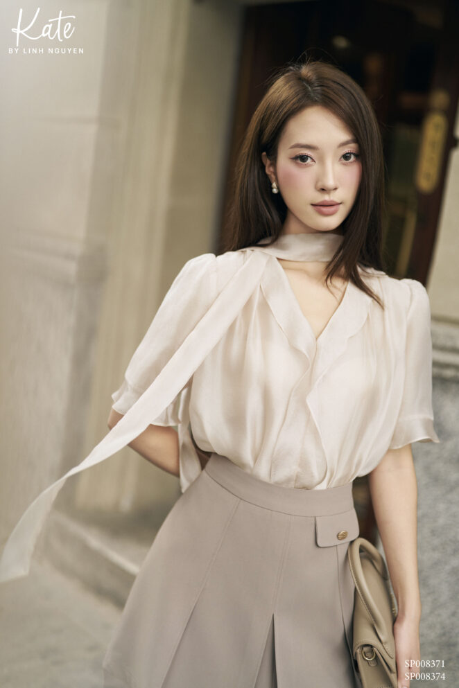 Áo – Fency shirt – Hồng Pastel