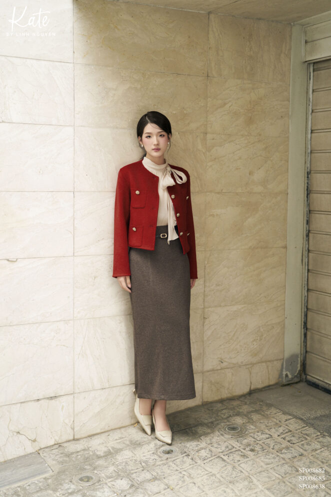 Áo – Maron cashmere coat