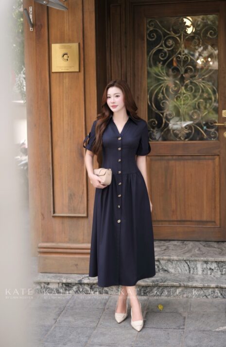 Lucy Dress Đen - full look - Kate by Linh Nguyen